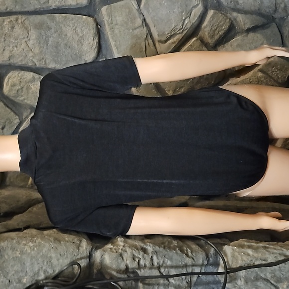 Beware Black Turtleneck Short Sleeve Bodysuit - Picture 5 of 7